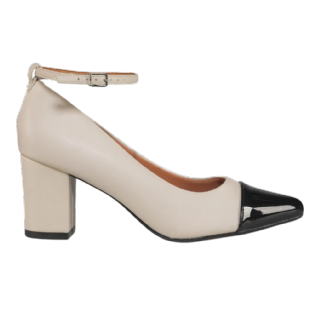 Sapato Vizzano Bico Fino Salto Grosso Fivela