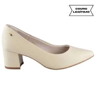 Sapato Dakota Couro Bico Fino Salto Grosso