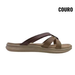 Tamanco Dedo Pegada Couro Feminino