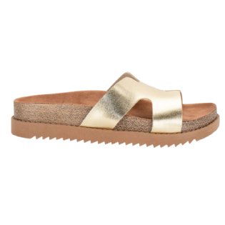 Tamanco Flat Moleca Metalizado