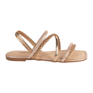 Sandalia Rasteira Dakota Dourada