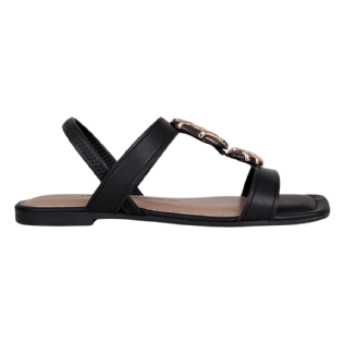 Sandalia Dakota Rasteira Com Pedras